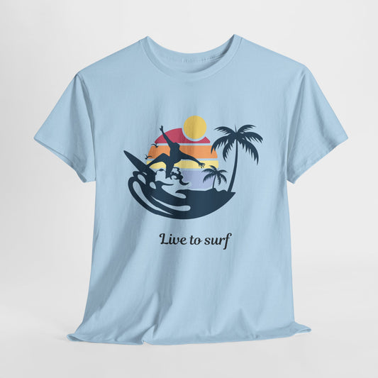 Surf Vibes Unisex Cotton Tee - Perfect for Beach Lovers, Summer Style, Gift for Surfers, Casual Wear, Graphic Tee
