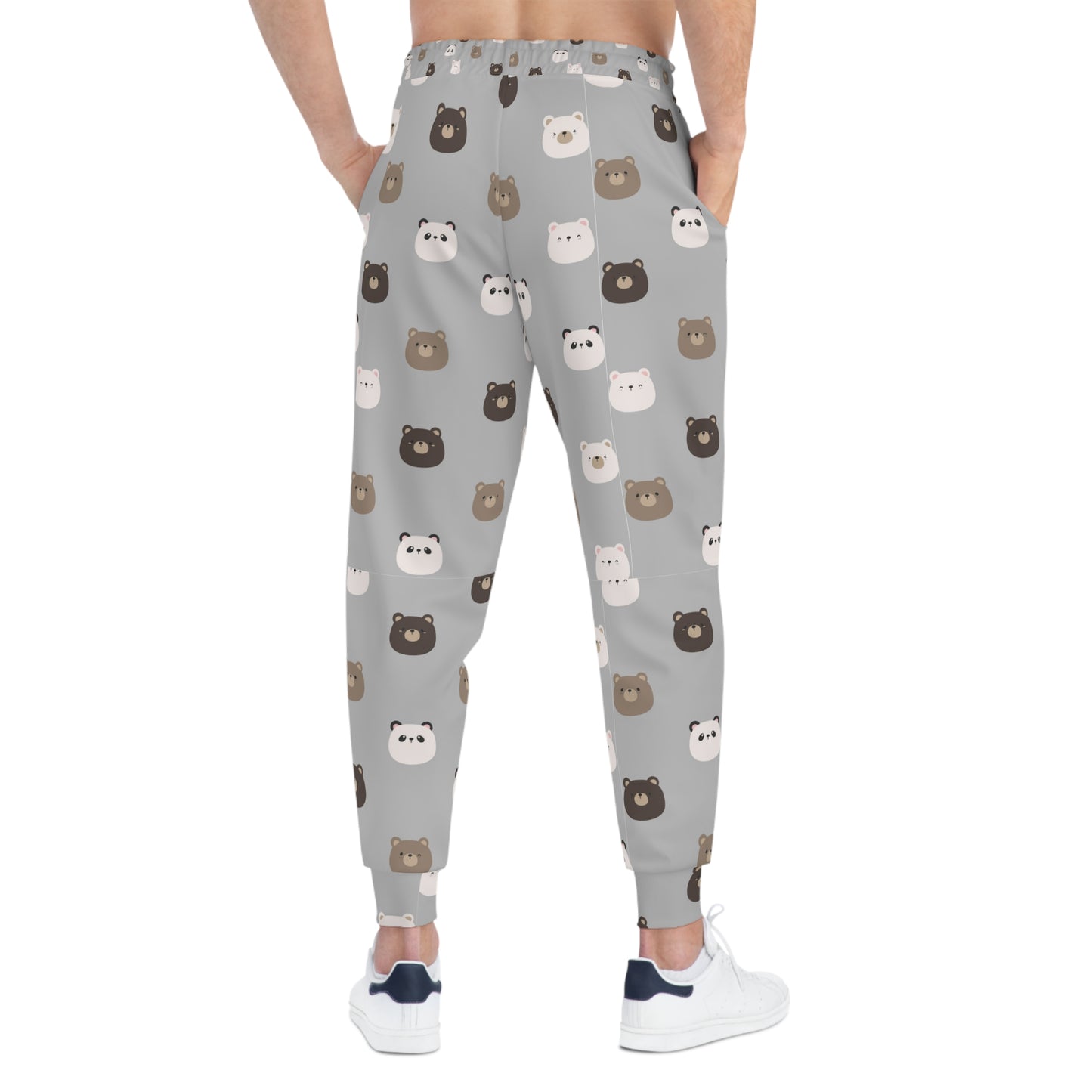 Cute Bear Print Athletic Joggers for Comfort and Style
