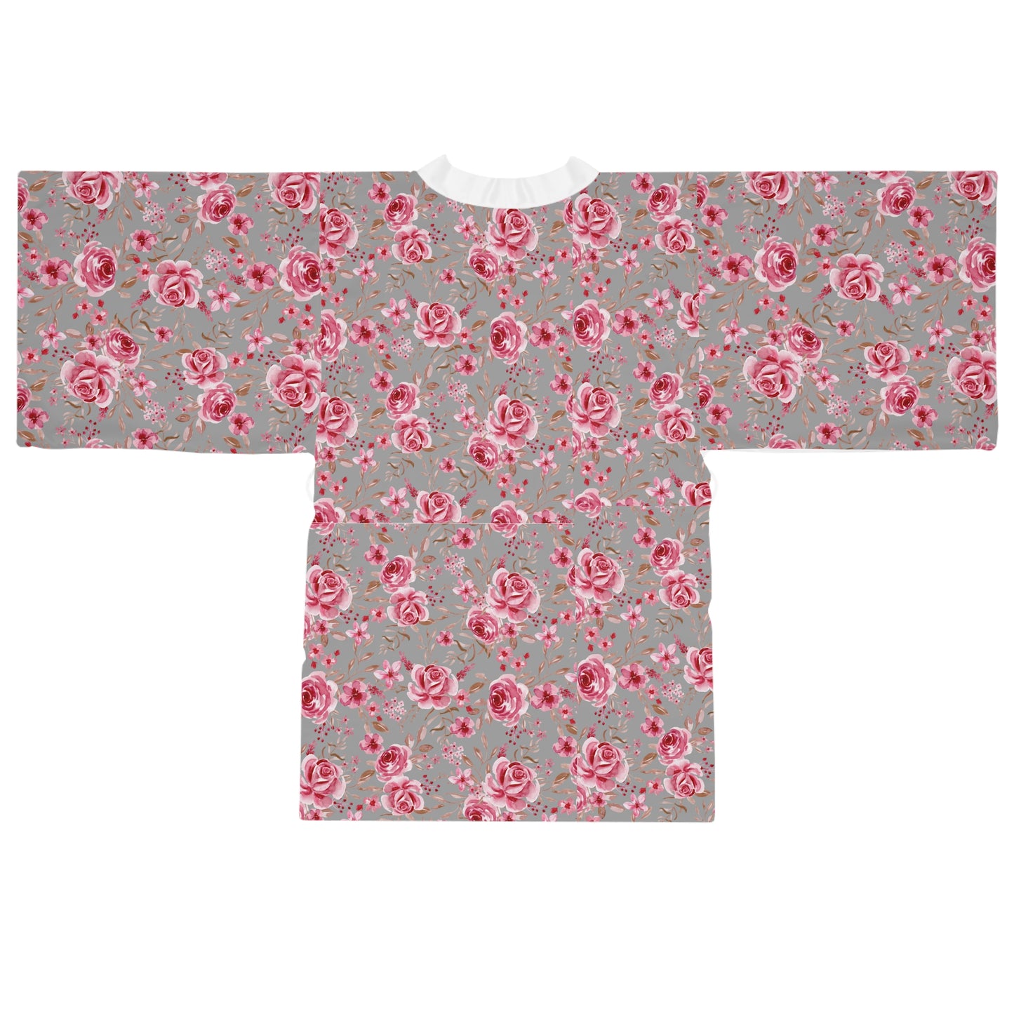 Elegant Floral Long Sleeve Kimono Robe - Perfect for Relaxation & Special Occasions