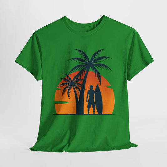 Tropical Sunset Tee, Relaxed Beach Vibes, Perfect for Summer Days, Gift for Beach Lovers, Vacation Essentials, Casual Wear