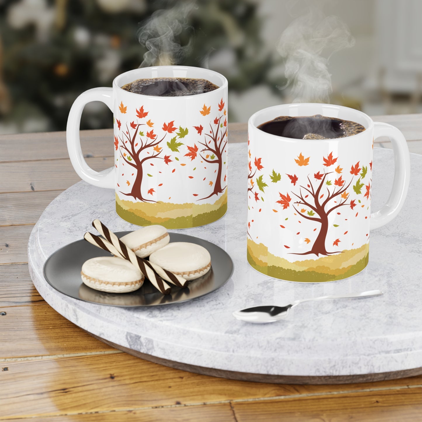 Autumn Leaves Ceramic Mug - Perfect for Cozy Fall Days