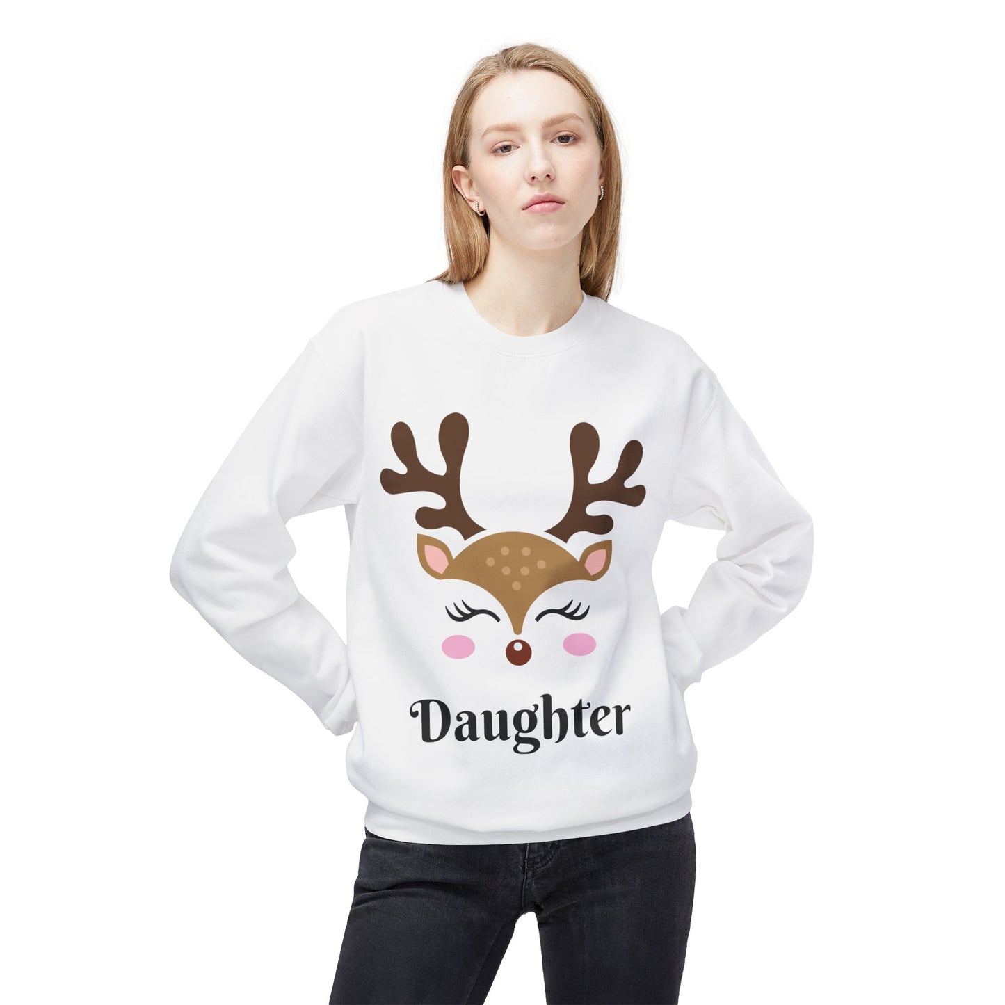 ‘Daughter Christmas’ Unisex Midweight Softstyle Fleece Crewneck Sweatshirt