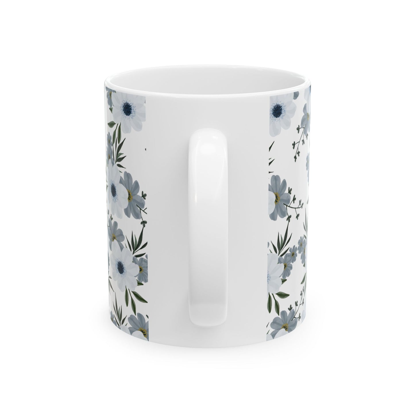 ‘Flowers & Leaves’ Ceramic Mug, (11oz, 15oz)