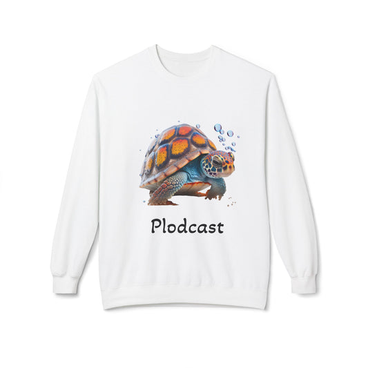 ‘Plodcast’ Turtle Unisex Midweight Softstyle Fleece Crewneck Sweatshirt