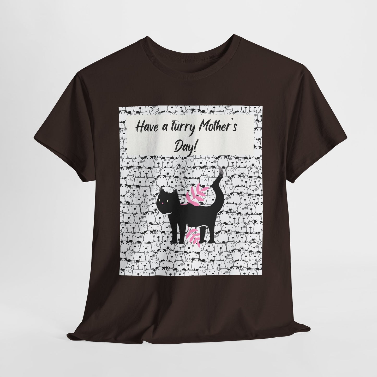 Mother's Day Cat Tee - Unisex Heavy Cotton T-Shirt