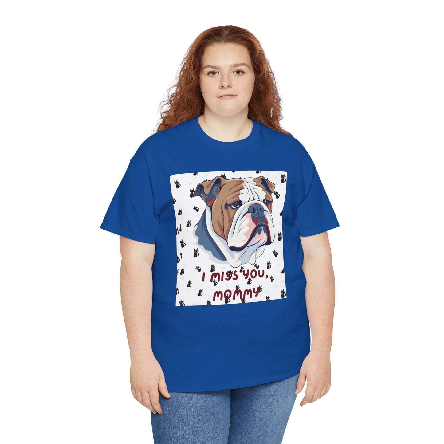 I Miss You Mommy Unisex Heavy Cotton Tee - Comforting Dog Design Tee