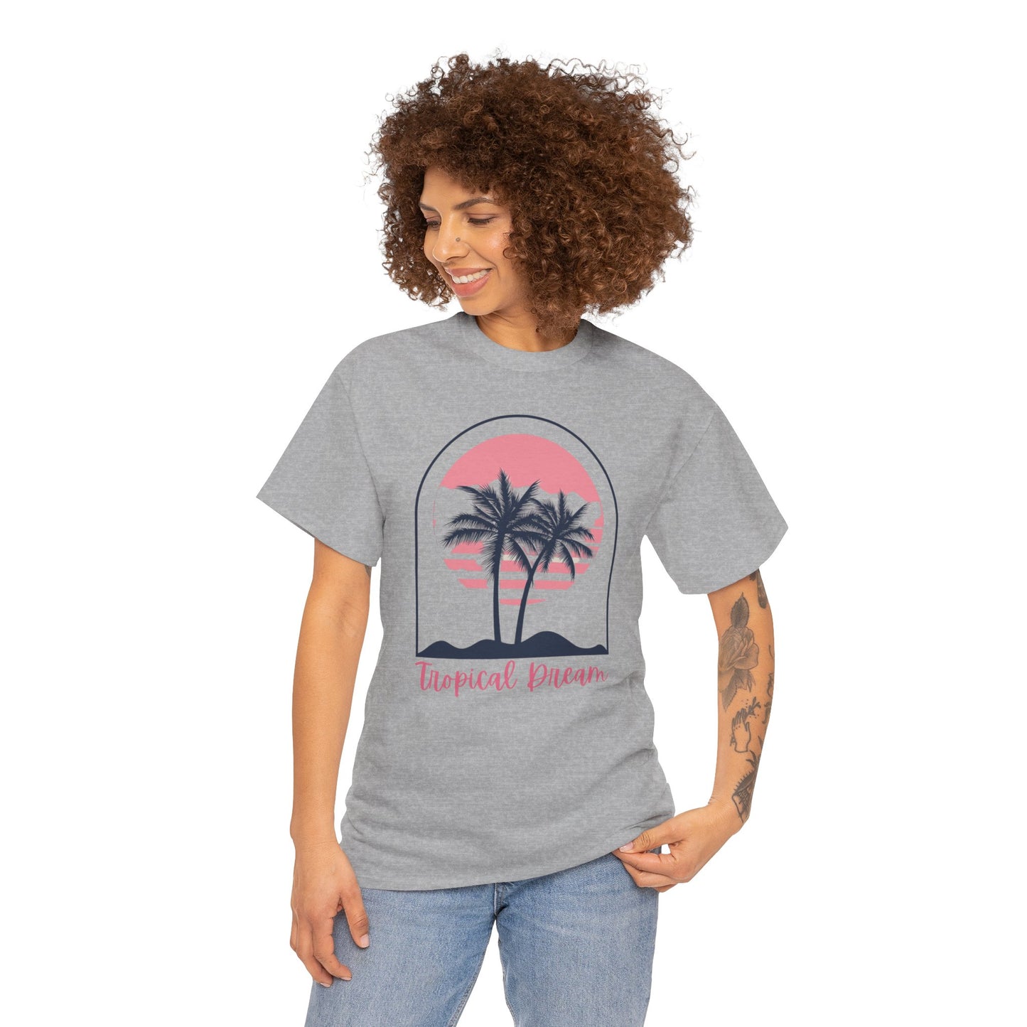 Tropical Dream Tee - Unisex Cotton T-Shirt, Summer Apparel, Beachwear, Vacation Shirt, Casual Outfit