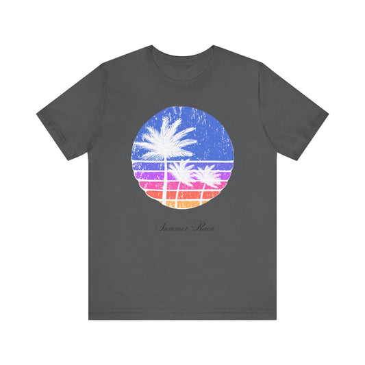 Summer Vibes Graphic Tee, Unisex Jersey Tee for Beach Lovers, Retro Summer T-Shirt, Vacation Style Tee, Gift for Sun Chasers