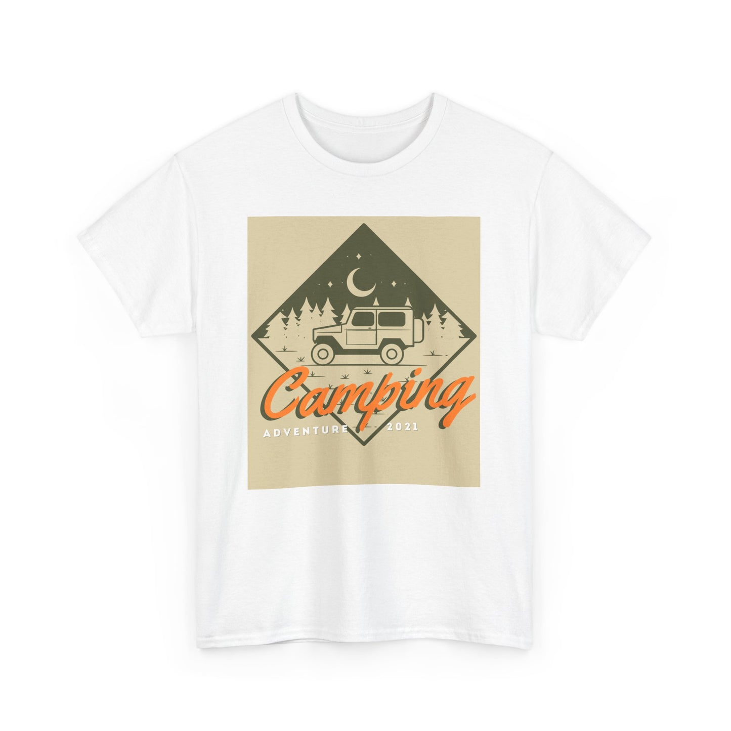 Camping Adventure Unisex Heavy Cotton Tee | Outdoor Fun Shirt, Nature Lover Gift, Camping Apparel, Casual Summer Tee, Travel Outfit