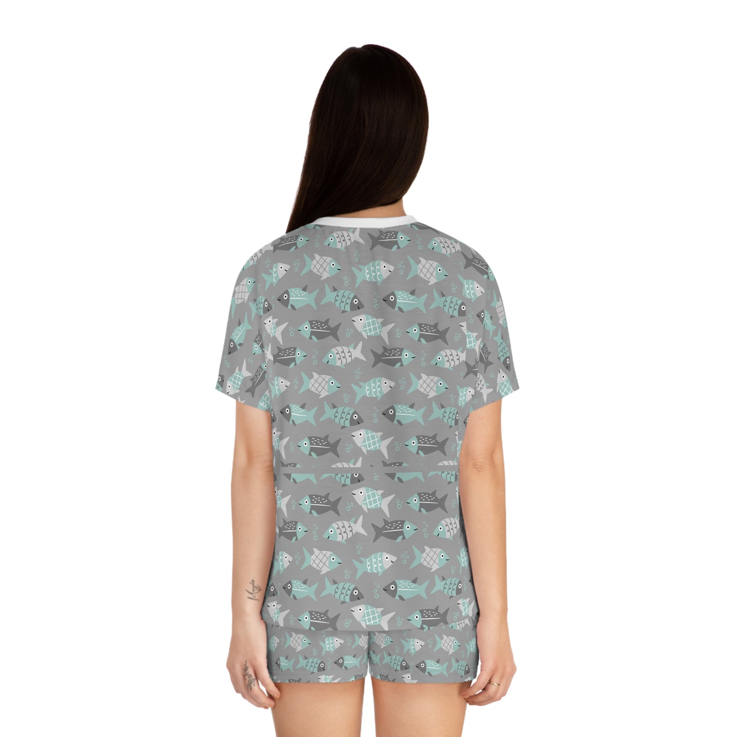 Mermaid Print Women's Pajama Set - Perfect for Mother's Day