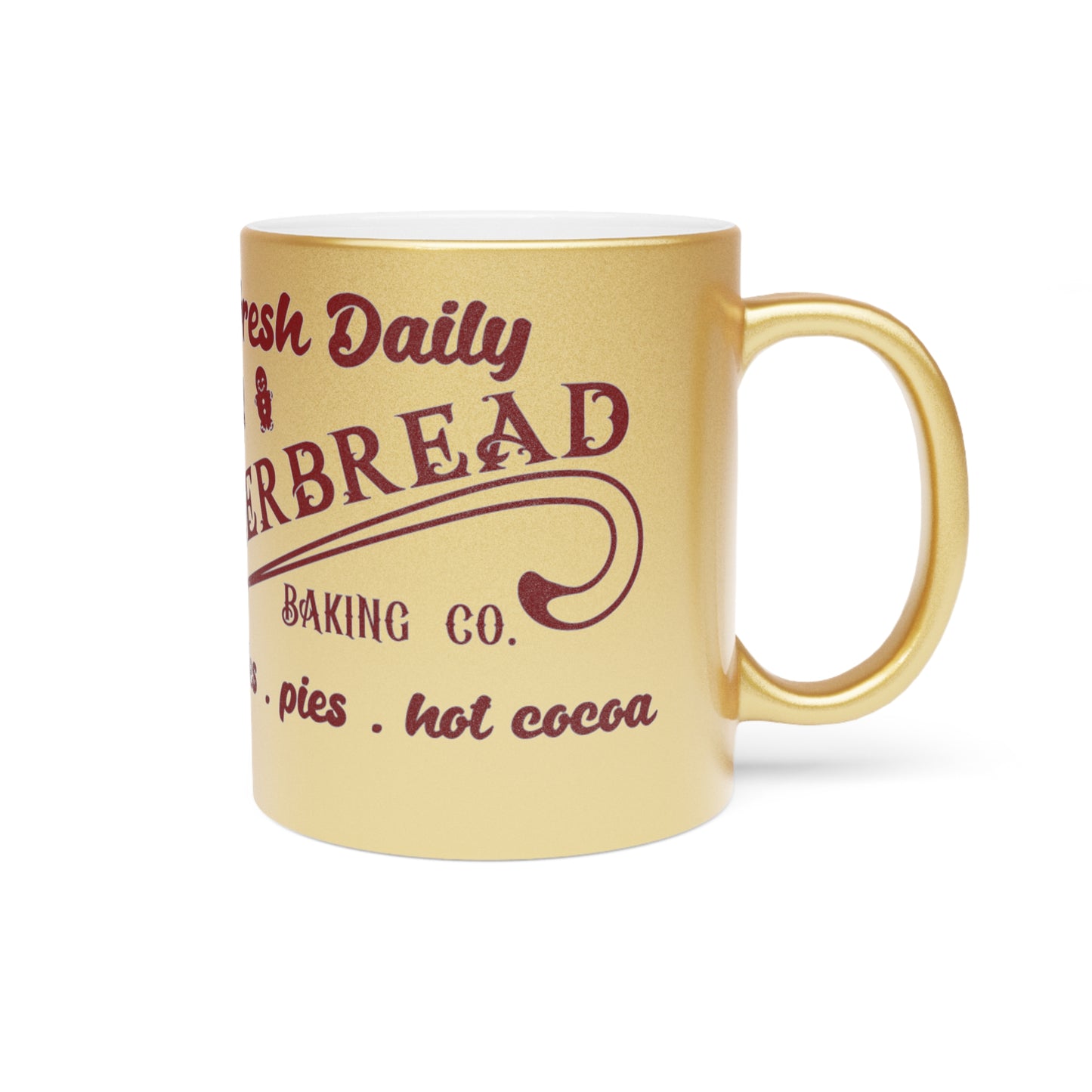 ‘Gingerbread’ Metallic Mug (Silver\Gold)