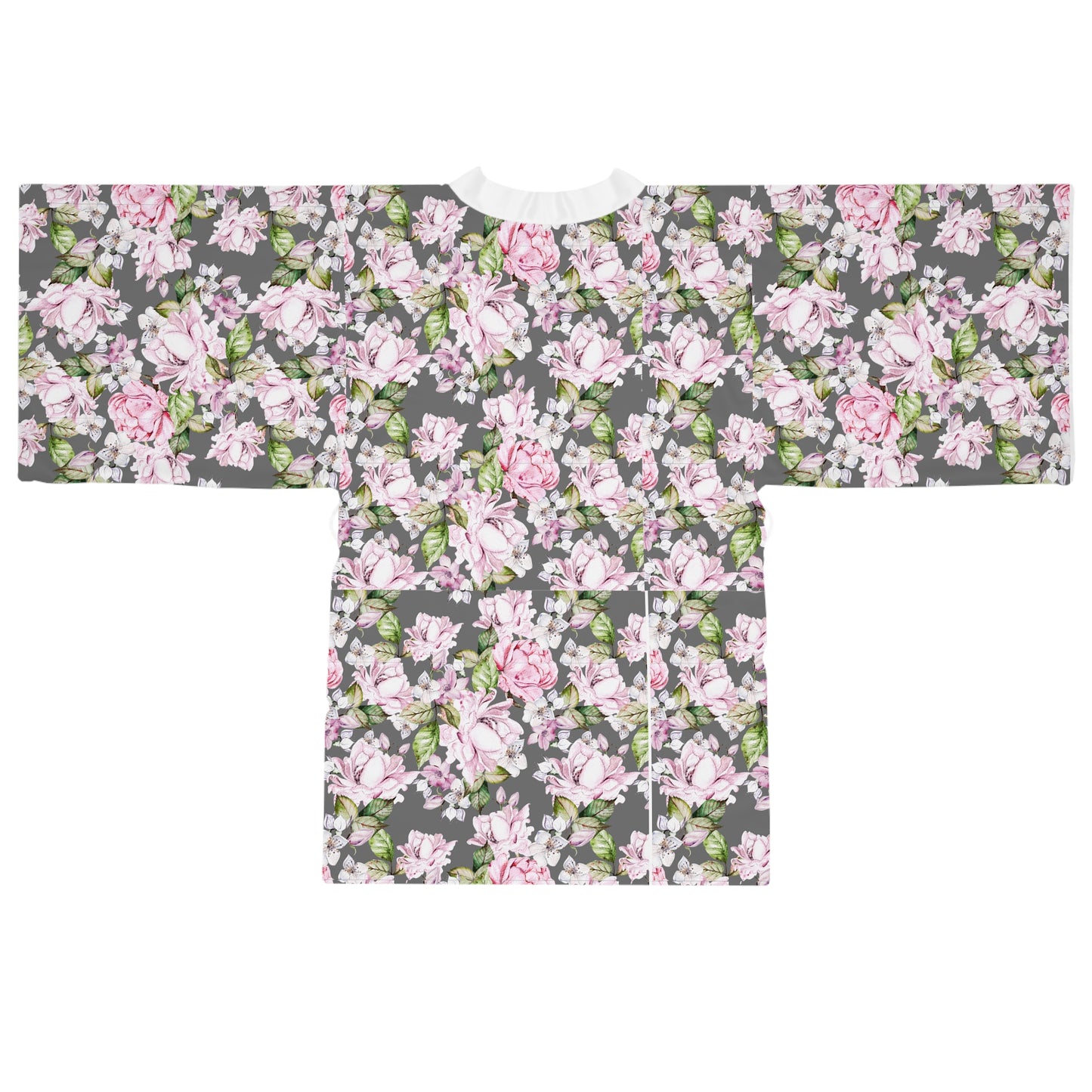 Floral Long Sleeve Kimono Robe - Elegant Loungewear for Relaxation & Special Occasions