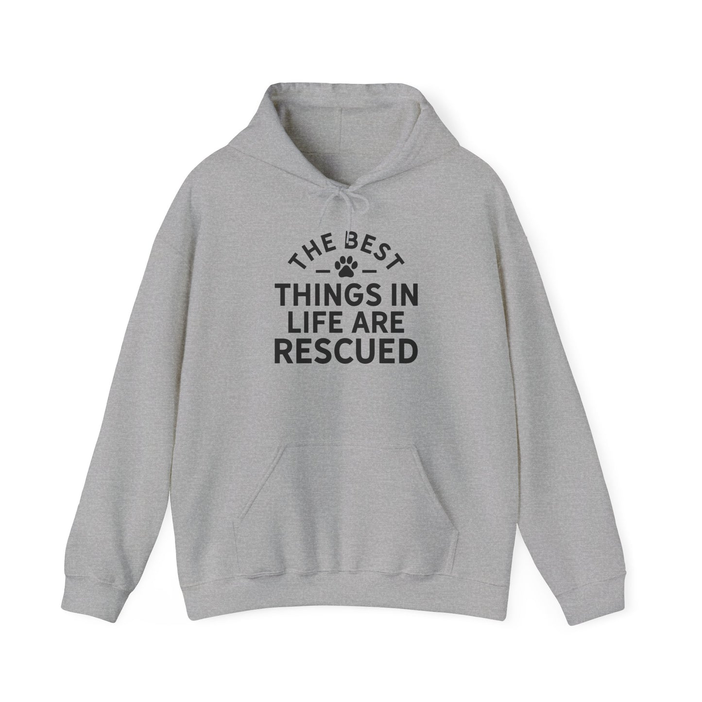 ‘The best things in life are rescued’ Unisex Heavy Blend™ Hooded Sweatshirt