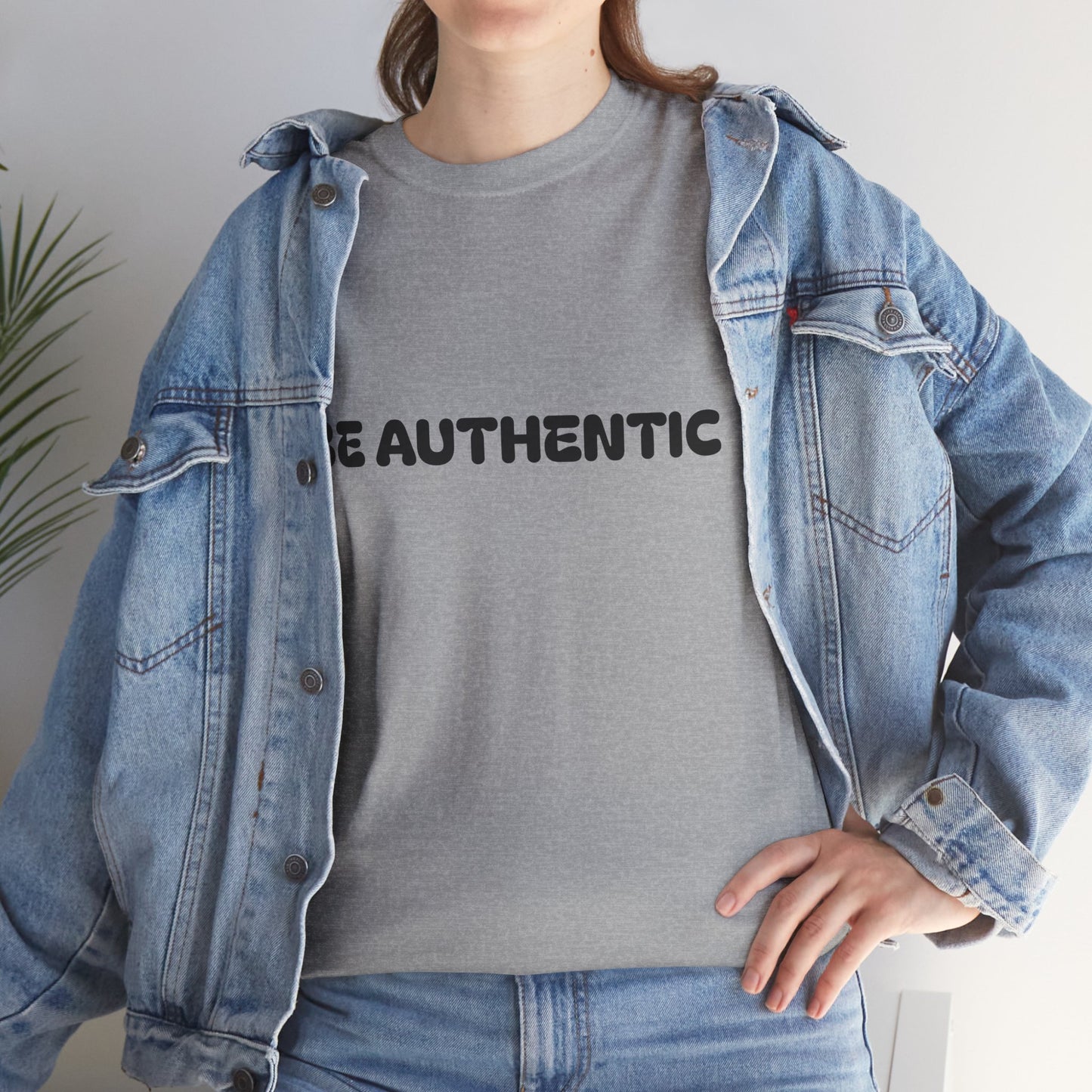 ‘Be Authentic’ Unisex Heavy Cotton Tee