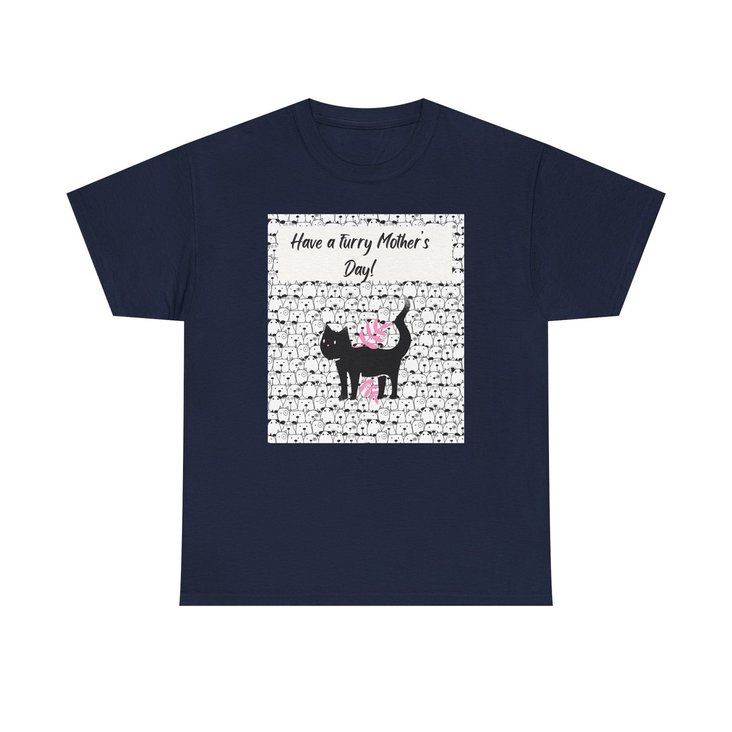 Mother's Day Cat Tee - Unisex Heavy Cotton T-Shirt