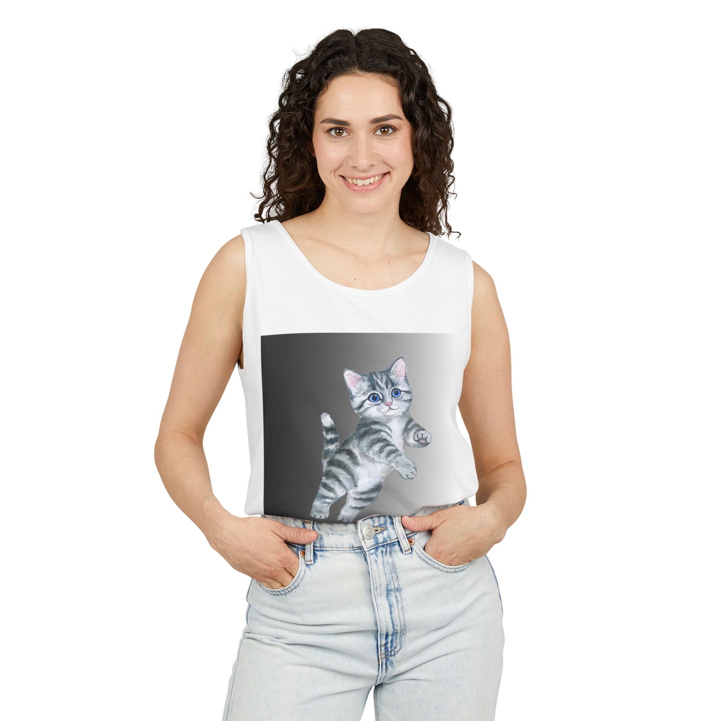 My Kitty, My Love Unisex Tank Top - Cat Lover's Gift, Cute Pet Tank, Summer Apparel, Gift for Cat Owners, Adorable Animal Top