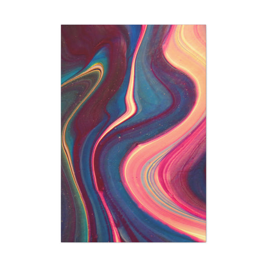 ‘ABSTRACT’ Blue Matte Canvas, Stretched, 1.25"