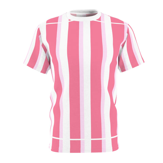‘Pink Stripes’ Unisex Cut & Sew Tee (AOP)