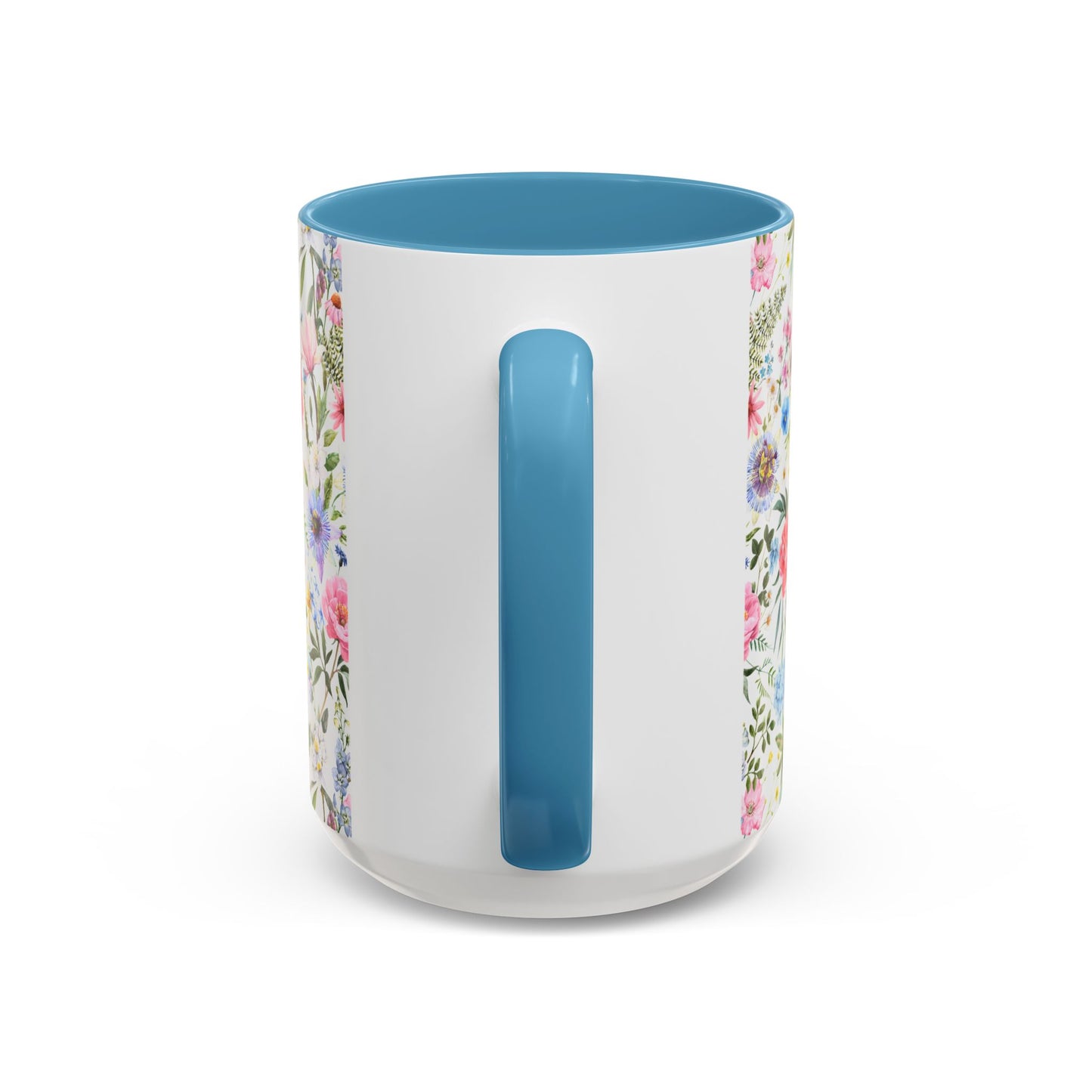 ‘Colourful Flowers’ Accent Coffee Mug (11, 15oz)