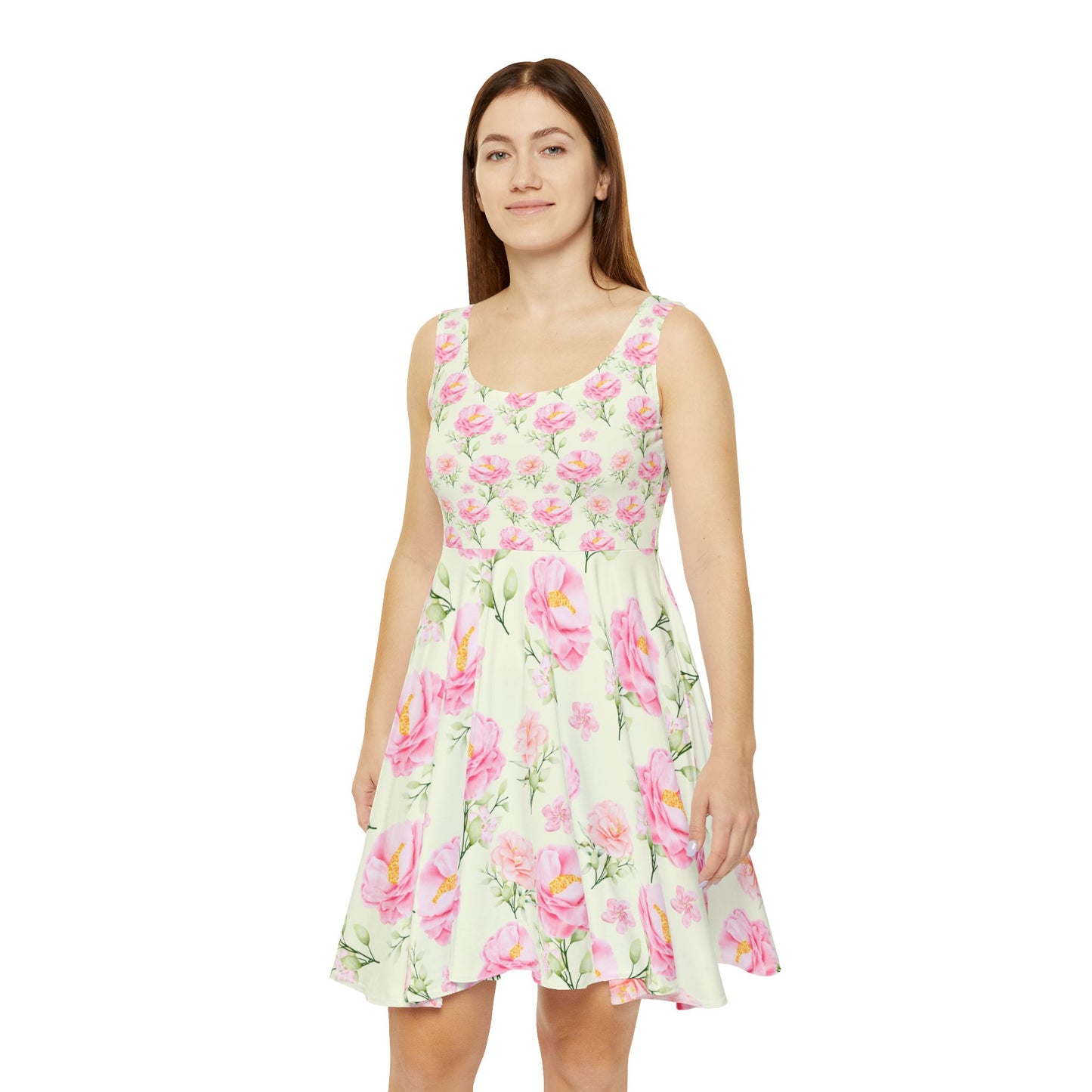 ‘Pretty Pink Flowers’ Women's Skater Dress (AOP)