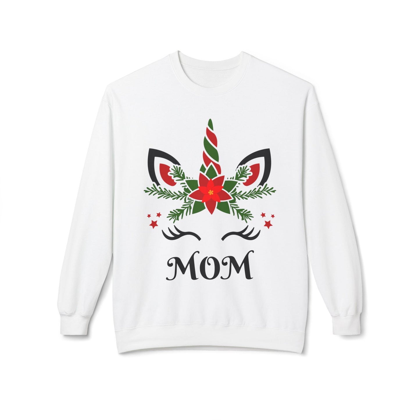 ‘MOM Christmas’Unisex Midweight Softstyle Fleece Crewneck Sweatshirt