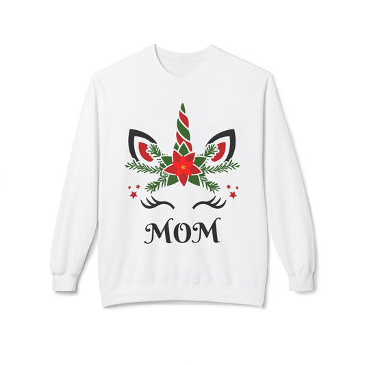 ‘MOM Christmas’Unisex Midweight Softstyle Fleece Crewneck Sweatshirt